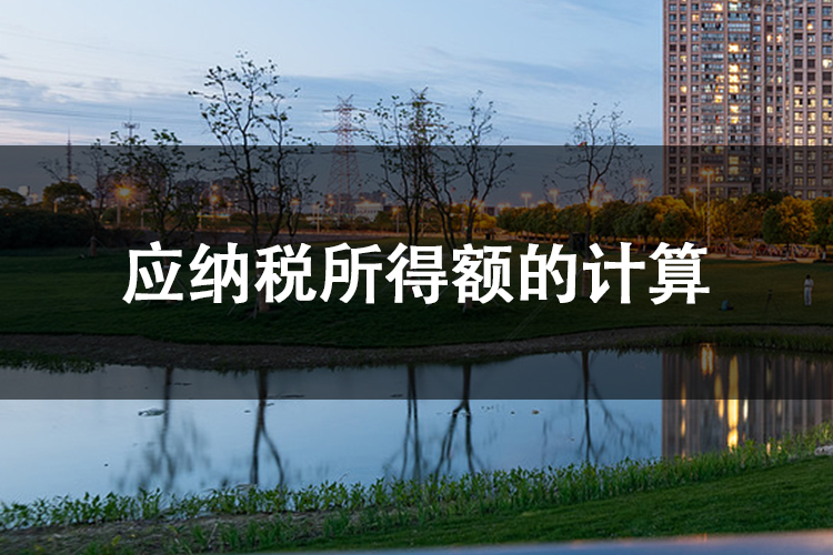 应纳税所得额的计算