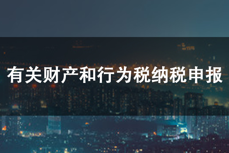 有关财产和行为税纳税申报